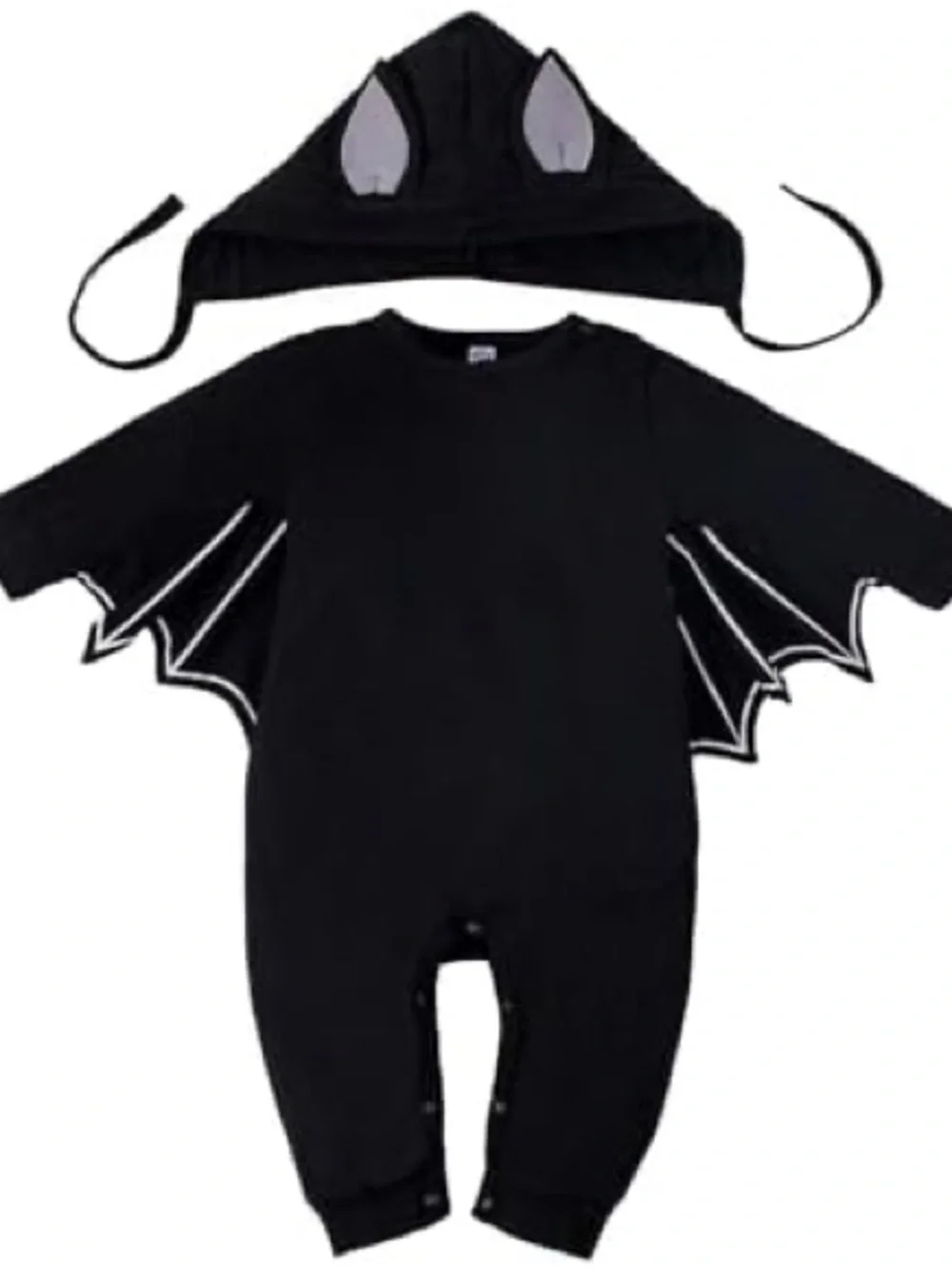 Black Bat Hooded Baby Costume Romper